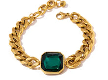 Load image into Gallery viewer, EMERALD CUBAN BRACELET
