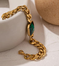 Load image into Gallery viewer, EMERALD CUBAN BRACELET
